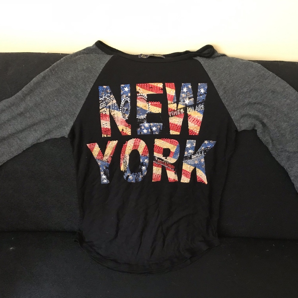 Applike Couture  NEW YORK RHINESTONE SHIRT